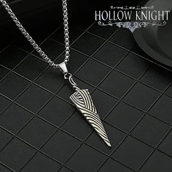 Hollow Knight Necklace Bone Nail Keychain Metal Spike Shape Pendant for Men Women breloczki figure llaveros charm Jewelry Gift