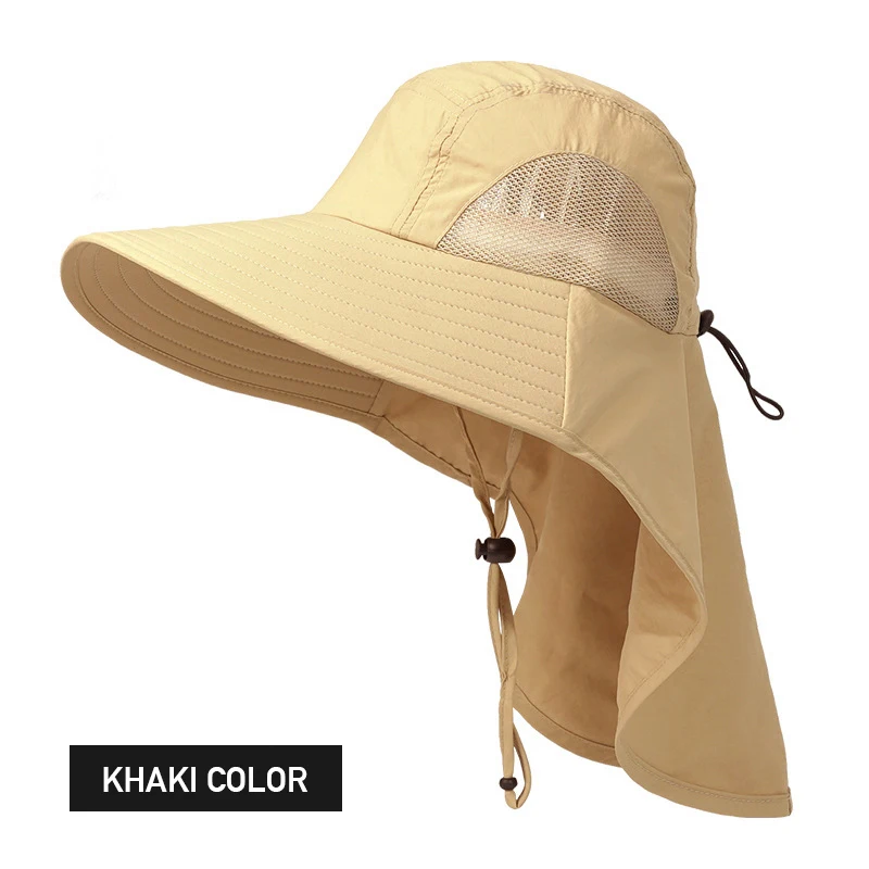 Wide Brim Baseball Cap  for Women and Men  UV Protection Cooling Neck Cap for Hiking and Fishing Outdoor Summer Hat  with Flap