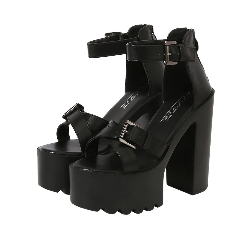 

Женские босоножки на платформе на массивном каблуке 14 см, универсальные для вечеринки, подиума, свадьбы, подружки невесты, новая удобная женская обувь