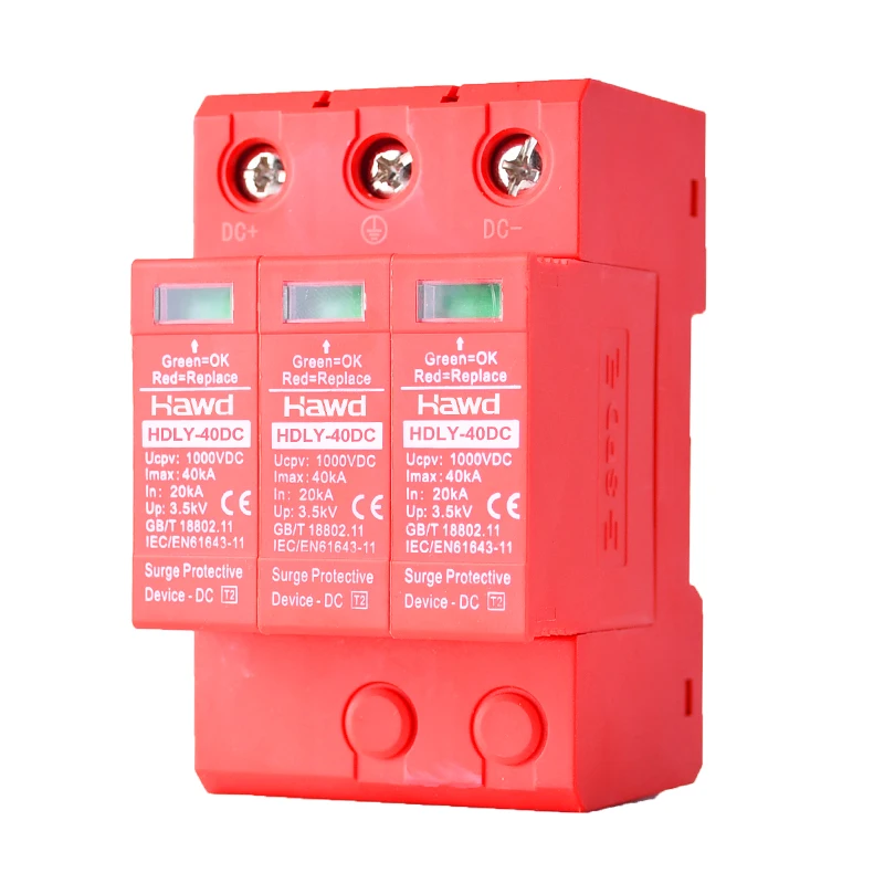 DC SPD Surge Protective Device 2P 40KA 60KA 600V 800V 1000V Voltage Protector Solar PV Photovoltaic Lightning Arrester image 5