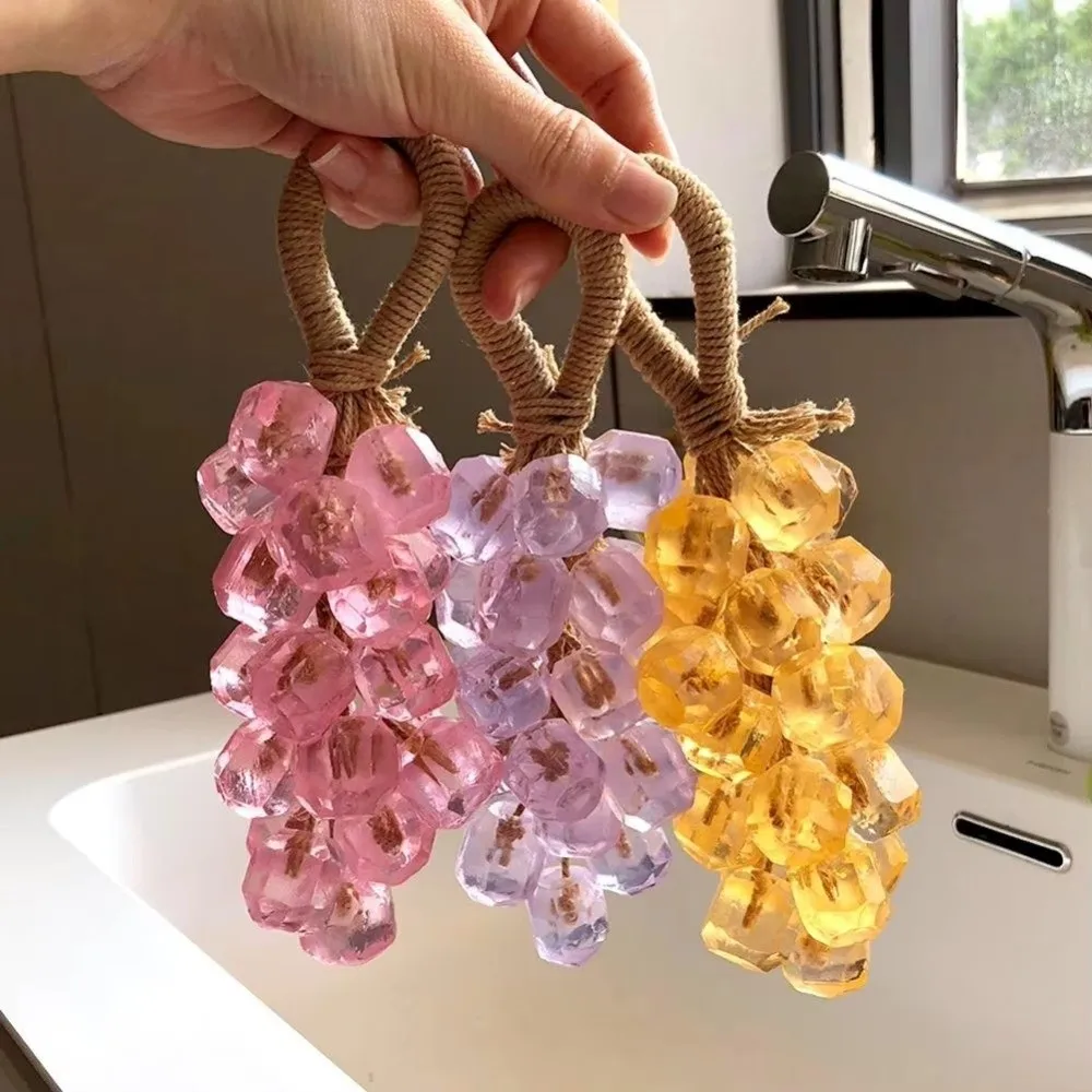 

Подарки Виноградное мыло ручной работы на веревке DIY Цельный пучок виноградной кластеры Кристально прозрачное мыло для ванны