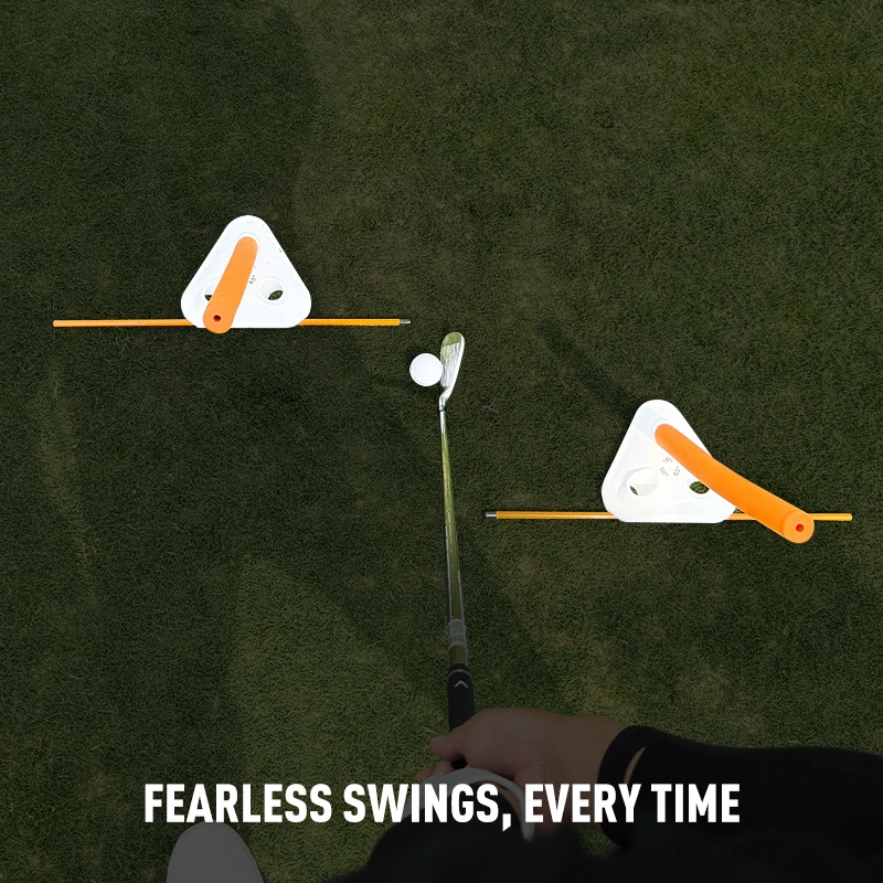 Golf Swing Trainer with Flat Triangle Disc Direction Stick Angle Correction Swing Path Alignment Practice Aid for Indoor Outdoor - view 5