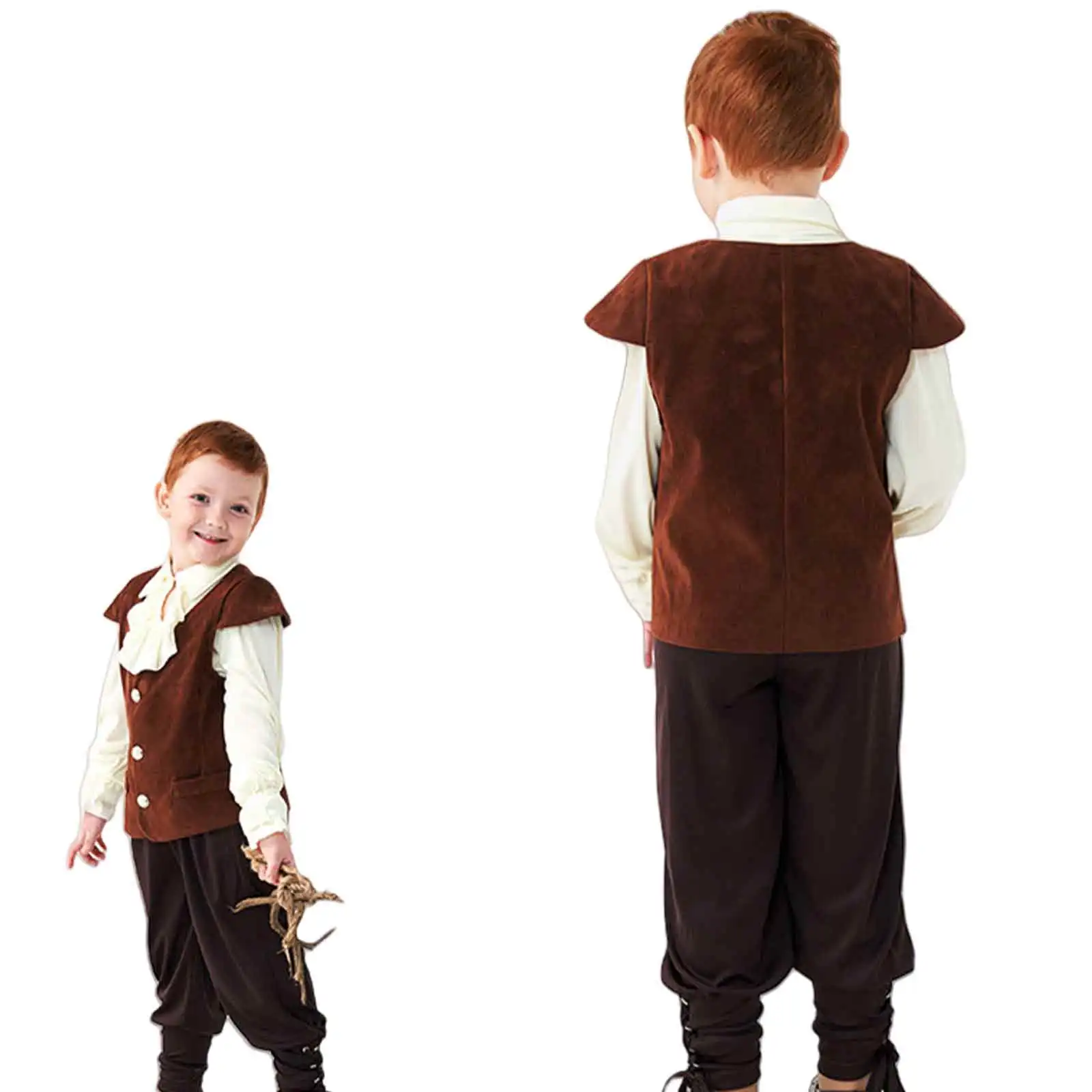 زي فارس قرصان القرون الوسطى الفيكتوري للأطفال ، زي مصاص دماء للأولاد ، عصر النهضة ، مكشكش ، عيد الهالوين