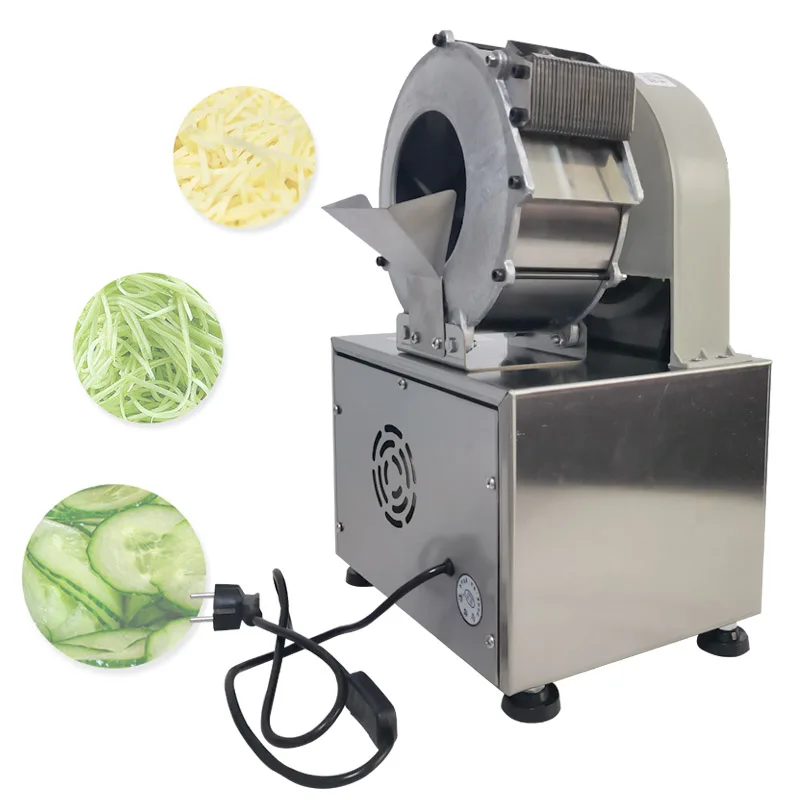 Otomatik Sebze Kesme Makinesi Ticari Çok fonksiyonlu Patates Turp Dilimleme Rendelenmiş Biber Dilimlenmiş Yeşil Soğan Pırasa Machi