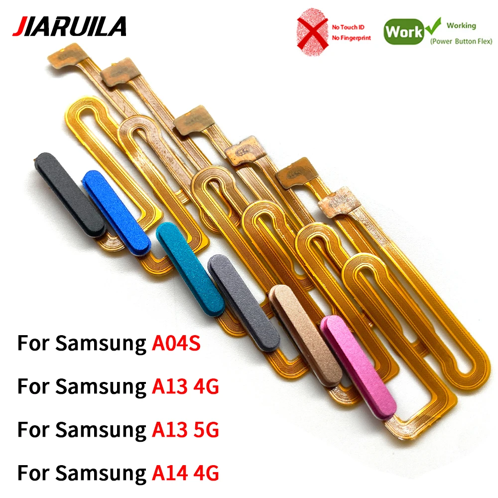 

10 шт., для Samsung A04S A13 5G A14 4G датчик отпечатков пальцев, ключ возврата домой, меню, кнопка включения и выключения, гибкий ленточный кабель