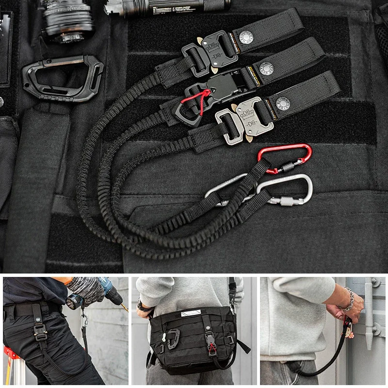 Tactical Decoration Hanging Rope Function Tool Rope Instrument Tool Mobile Phone Anti Loss Hook Backpack Pants Hanging Chain