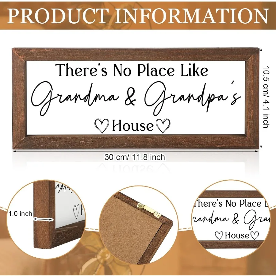هدية Yousoontic للأجداد من الأجداد ليس هناك مكان مثل منزل الجدة والجد علامة خشبية لديكور المنزل في المزرعة