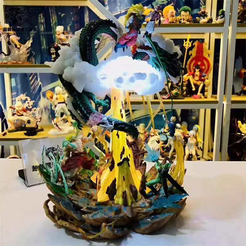 

38cm Instock Dragon Z Ball Figure Goku Vs Vegeta Action Figures Gk Ls Pvc 6th Anniversary Model Collection Toy Desk Decor Gift