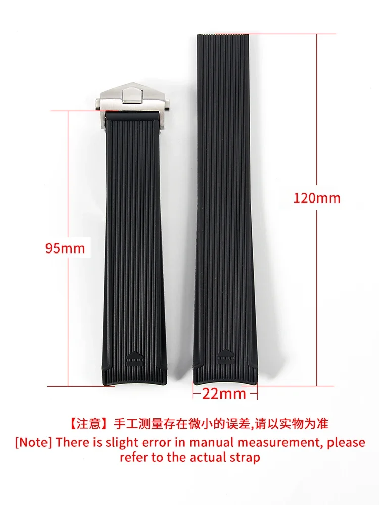 Rubber Solid Stainless Steel Buckle Watch Strap for TAG Heuer Racing 300 F1 43/41mm Series 22mm Watchband Soft Comfortable