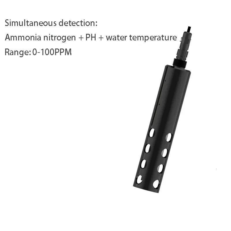 Water quality ammonia nitrogen sensor PH temperature monitoring aquaculture sewage treatment NH3 NH4 detection analyzer