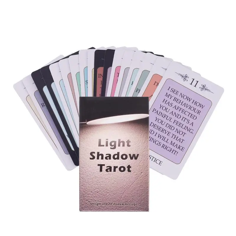 78 Cards Tarot Light Shadow Tarot Deck Divination Fate Tarot Oracle Cards Party Entertainment Board Game cards