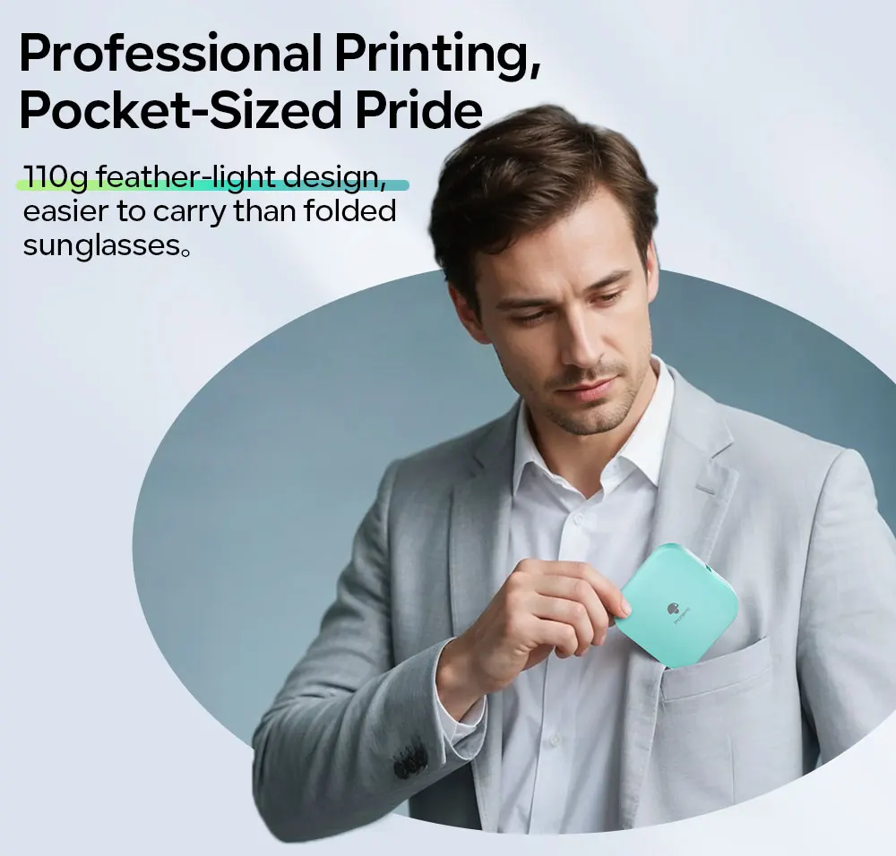Phomemo Q30 Bluetooth-Thermoetikettendrucker, Taschenaufkleberhersteller für Datums-/DIY-Etiketten, iOS Android Wireless-Drucker, Multi-Paper – Detail 2