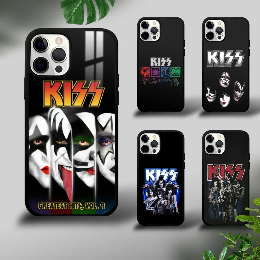 K-KISS Band Rock Roll Phone Case For IPhone 16 15 14 13 12 11 Pro Xs Max Mini Plus Celulares Hard Funda