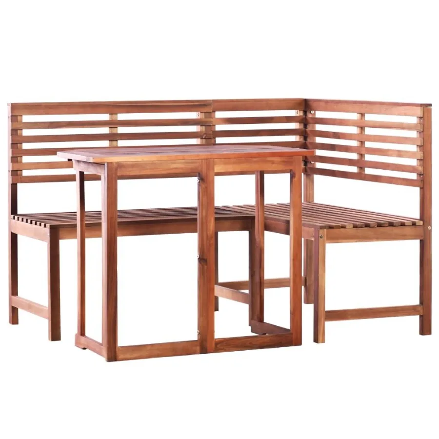 

2 Piece Bistro Set Solid Acacia Wood