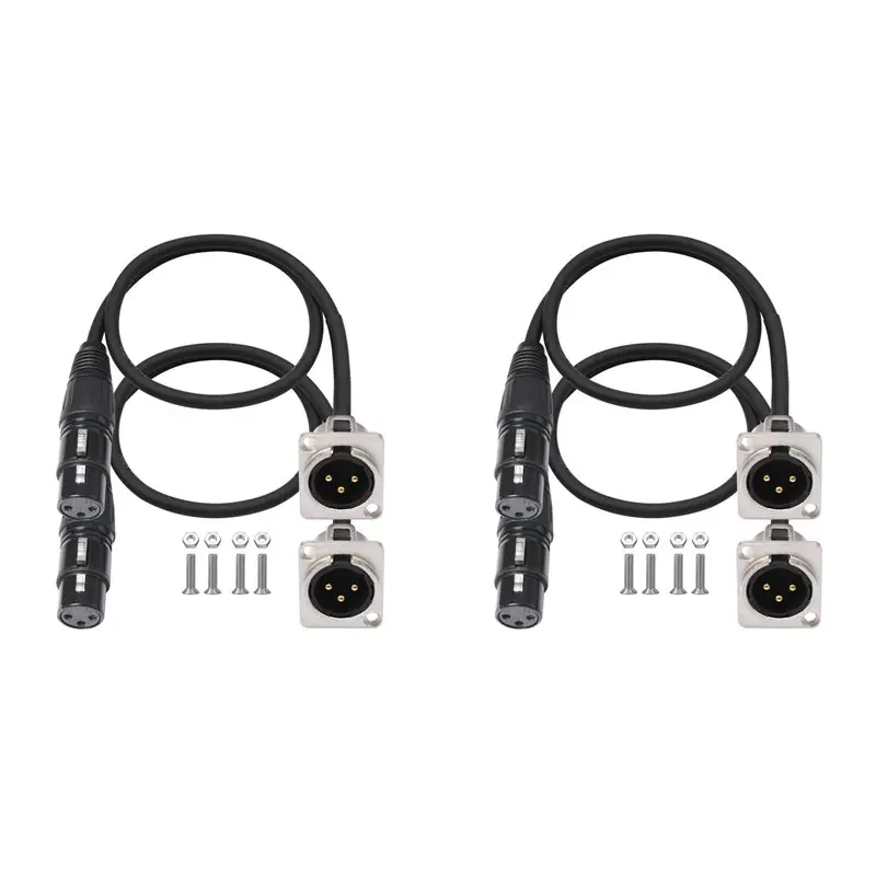 

Кабель-переходник XLR ABZW, 4 шт., 3-контактный XLR D-типа (гнездо-штекер) для патч-панелей и напольных коробок