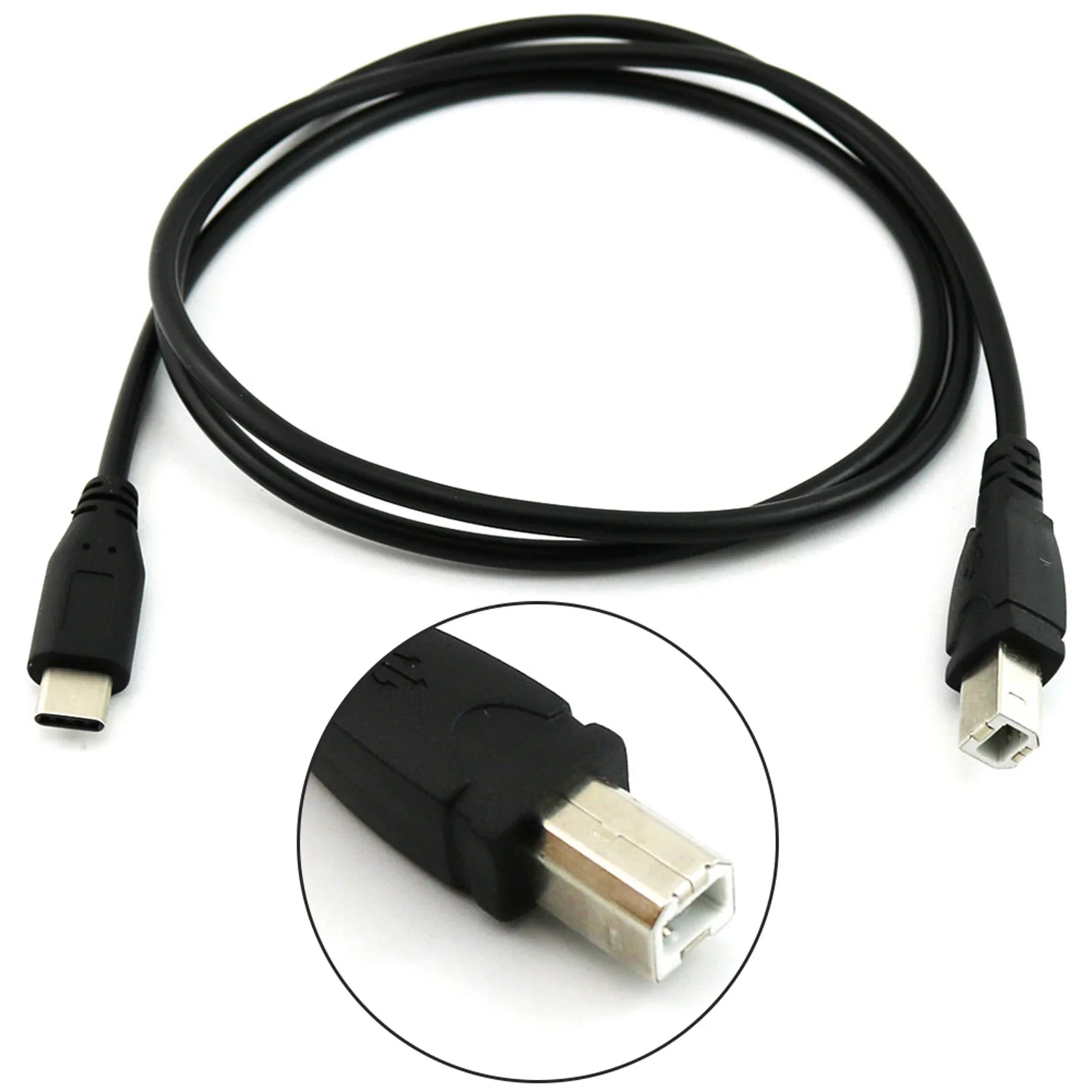 TFTP-2X USB-C USB 3.1 Type C Male To USB 2.0 B Type Male Data Cable Cord Phone Printer