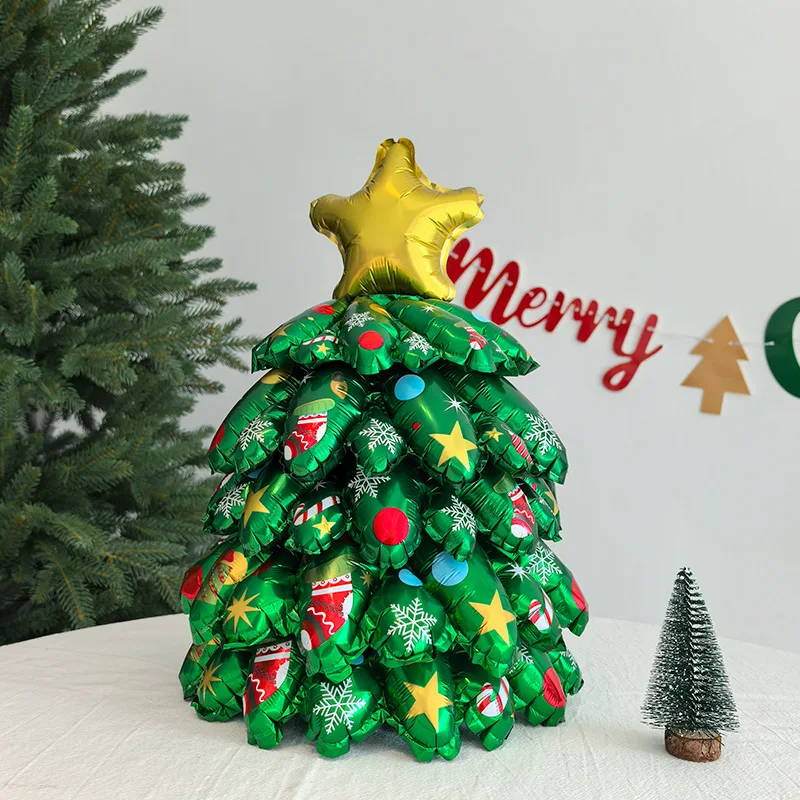 Inflatable Christmas Tree Santa Claus Toy Cartoon Inflatable Model Ornament Xmas Party New Year Photo Prop Christmas Decoration