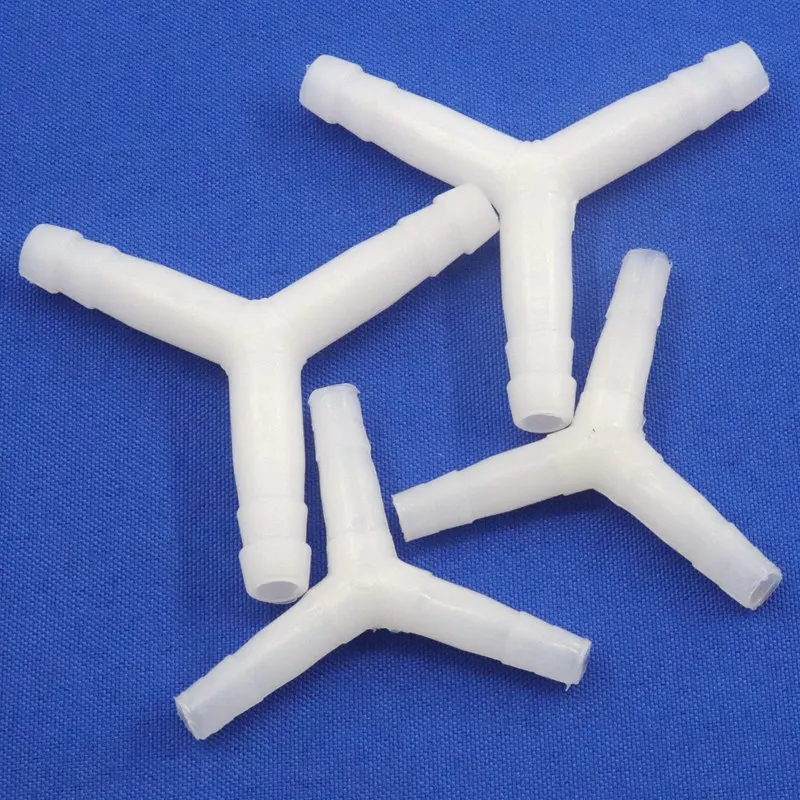 5~100Pcs 8~10mm 120° Y-Type ABS Equal Tee Connector Barbed Hose Splitter Joints Aquarium Breeding Aeration Pipe Connectors