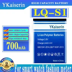 YKaiserin  LQ-S1 700mAh New Battery for Smart Watch Fashion Meter QW09 DZ09 W8 A1 V8 X6 Replacement Batteria