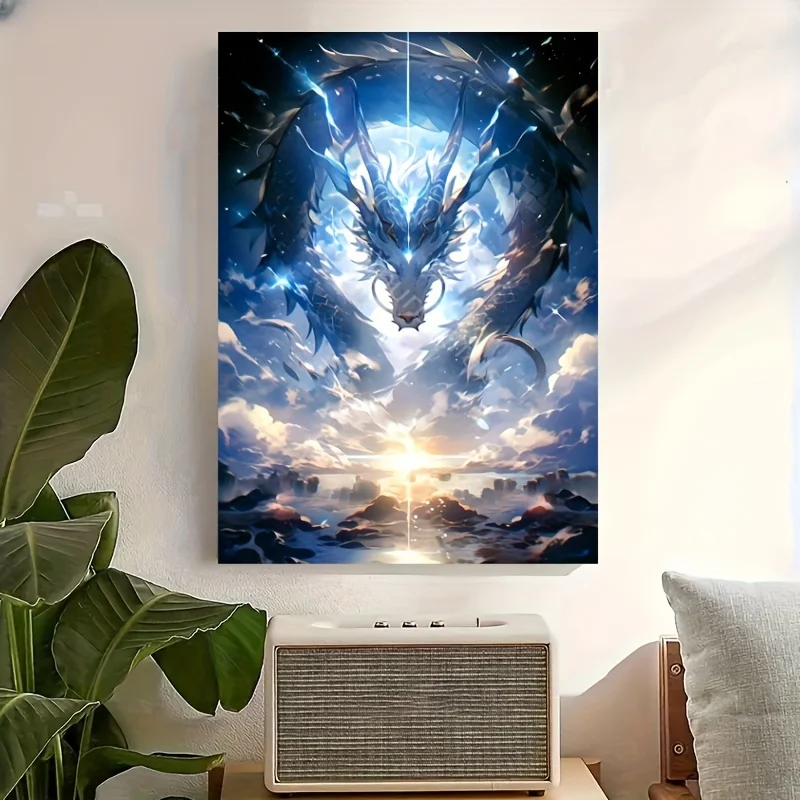 1000 pezzi puzzle drago, cartone senza cuciture per adulti spesso e durevole, 19,7x27,5 pollici, multicolore, rettangolare, portatile, b