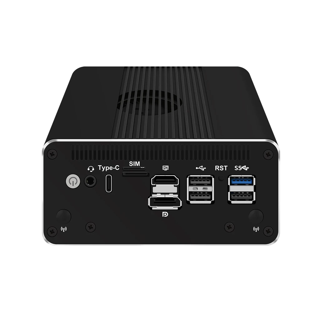 Hunsn Micro Firewall Apparaat, Mini Pc, Router Pc, Rj 52K, 4X 2.5gbe I226-V, Type-C, Sim Slot, Tf Slot, Dp, Hdmi, 5xusb2. 0, Usb3.0