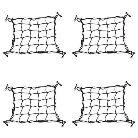 【BIG SALE】4X Deck Cargo Net With Lashing Hooks Heavy Duty Luggage Netting Mesh For Kayak Storage Truck Bed Fishing Boat