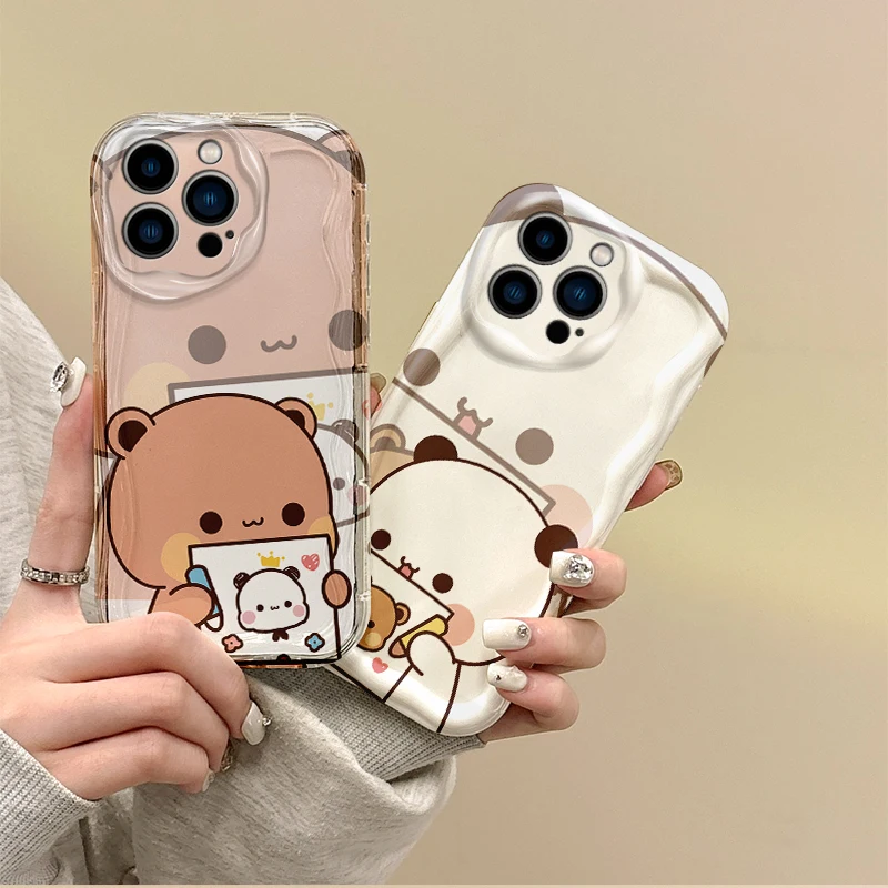 

Cute BuBu DuDu Couple Cartoon Phone Case For iPhone 16 Pro Max Case 15 14 13 12 11 8 7 Pro X XR XS Max Silicone Shockproof Cover