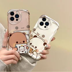 Cute BuBu DuDu Couple Cartoon Phone Case For iPhone 16 Pro Max Case 15 14 13 12 11 8 7 Pro X XR XS Max Silicone Shockproof Cover