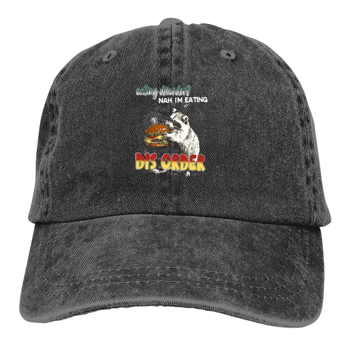 Eating Disorder Baseball Cap Men Hats Women Visor Protection Snapback Raccoon Lover Caps