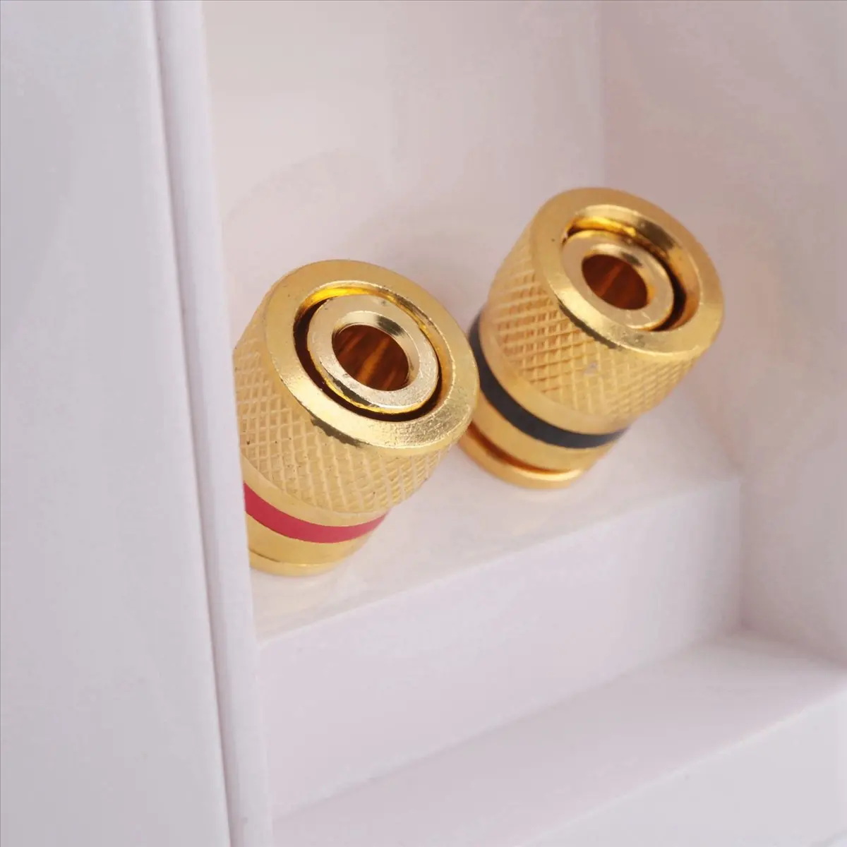 Wholesale34 Wall Socket Connection Port with 2 Jack Speaker White