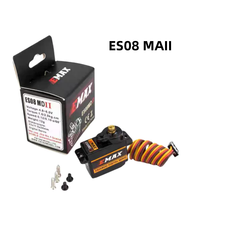 EMAX Model Aircraft Remote Control 450 Helicopter ES09MD with Metal Digital Swashplate Servo ES08 MAII for RC Aviation