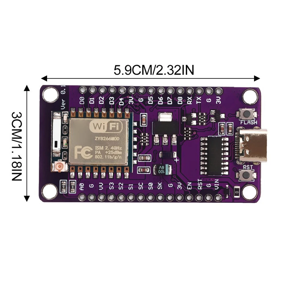 Serial Wireless WiFi Module CH340 ESP-07 ESP8266 Development Board Low Power IoT Circuit Board For Lua Programming Project
