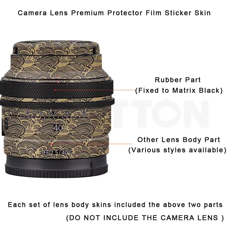 40 50 2.5 Carbon Fiber Lens Skin Sony Camera Vinly Wrap Flim Full Body Sticker Cover 3M Decal for Sony FE 40mm 50mm F2.5 G