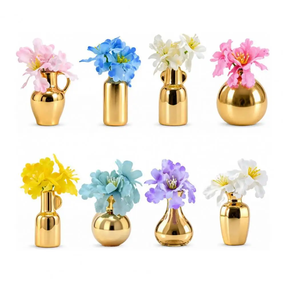 Refrigerator Magnets Kit Decorative Fridge Magnets 8pcs Mini Vase Fridge Magnets Set Magnetic Refrigerator for Kitchen