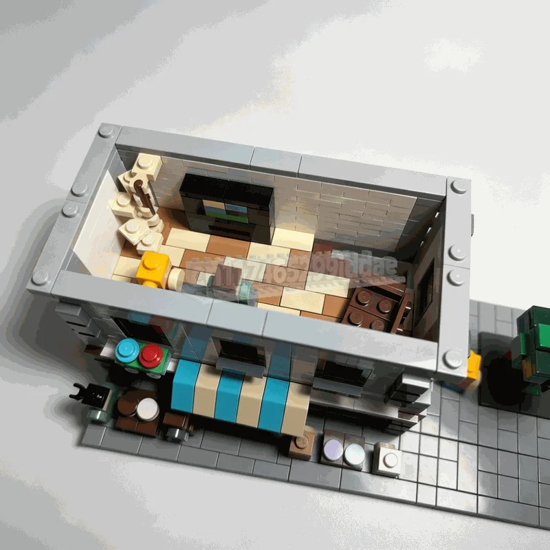 2638PCS City Ice Cream Shop Building Blocks Modular Street Store Architecture Model DIY Assembly Creative Display Popular Gift