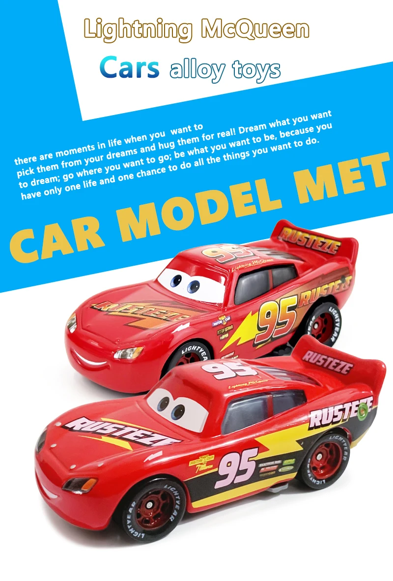 Cars Anime-Charakter Rusteze Piston Cup Racer Lightning McQueen 1:55 Metalllegierung Druckguss-Automodell Kinderauto-Spielzeug Geschenk – Detail 1