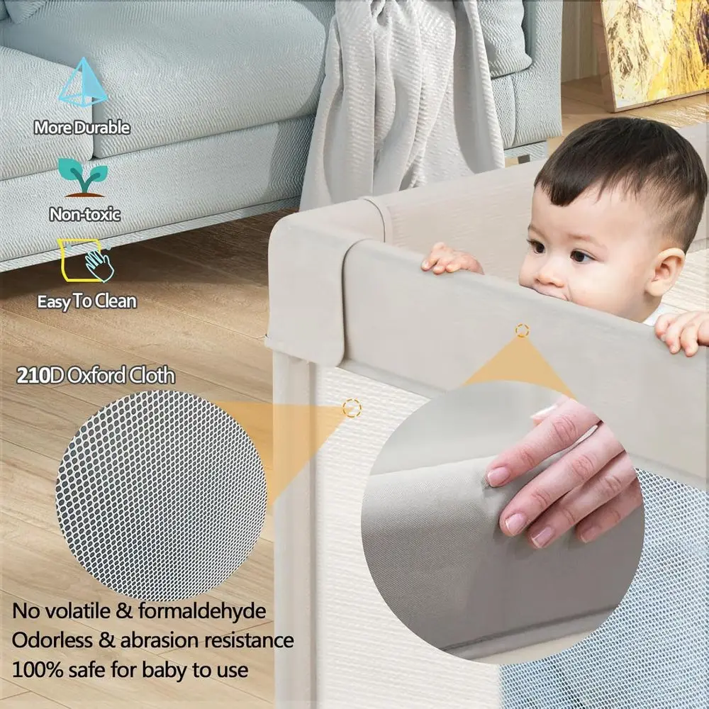 Parque infantil extra grande para bebés 59x59 con tapete, centro de actividades seguro para interiores/exteriores para bebés y niños pequeños