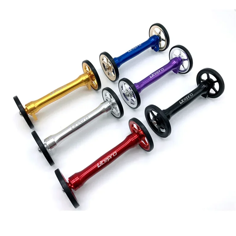 

Litepro Bike Easy Wheel 60mm For Folding Bicycle Wheels Extension Rod Lightweight Aluminum Alloy