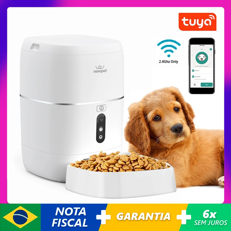 6L Large Capacity Pet Automatic Feeder Smart Voice Recorder Tuya APP Control Timer Feeding Cat Dog Food Dispenser With WiFi