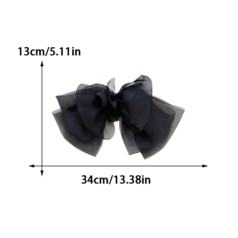 دبوس شعر من النسيج القطني مع دبوس شعر مطوي متعدد الطبقات على شكل فيونكة عصرية وإكسسوارات شعر نسائية حلوة وأنيقة