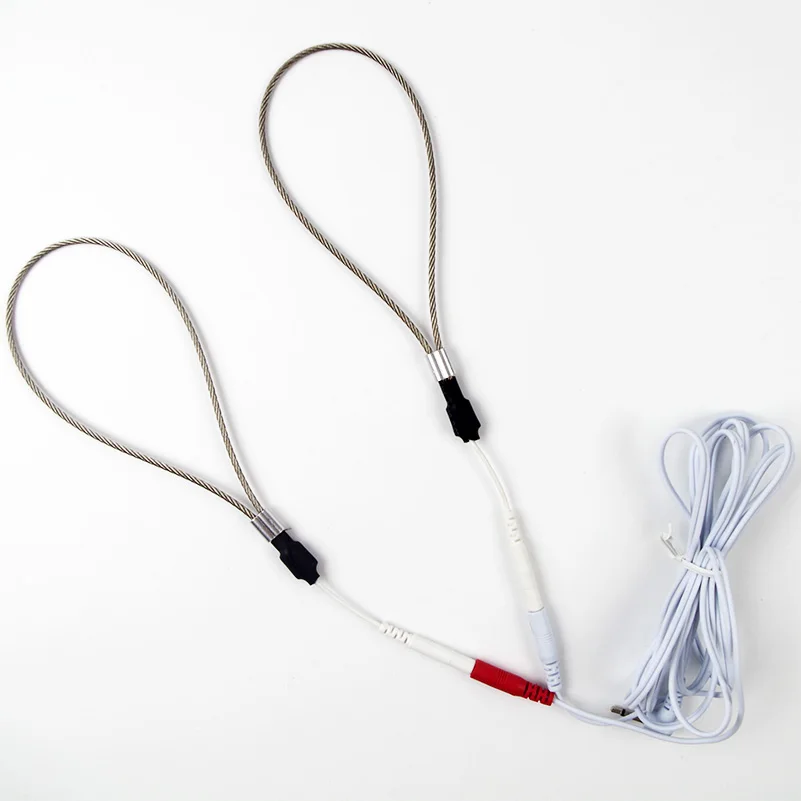 Adjustable Conductive Loop Cock Ring with Cable Monopolar TENS Electrodes DIY Unit