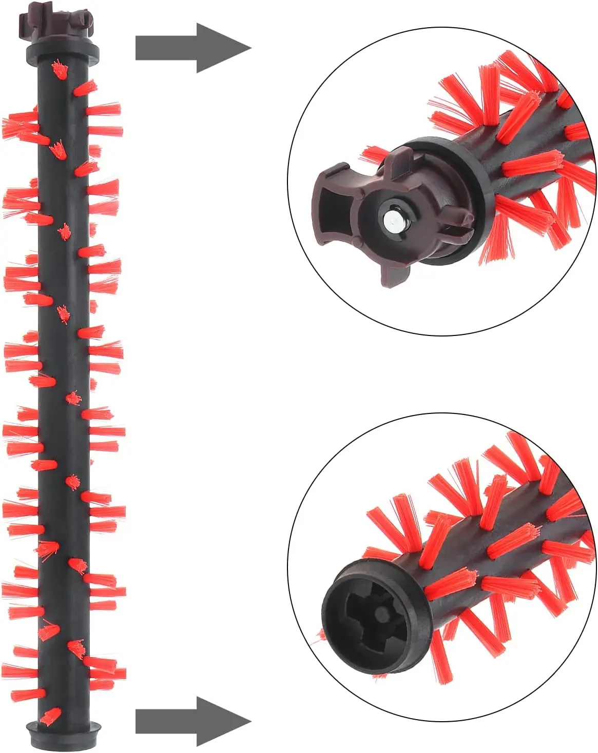 لفة فرشاة المكنسة الكهربائية ، فرشاة رئيسية ، فرشاة البساط ، السجاد ، يصلح لتناسب لتناسب ل Crosswave ، 1866 ، 1785