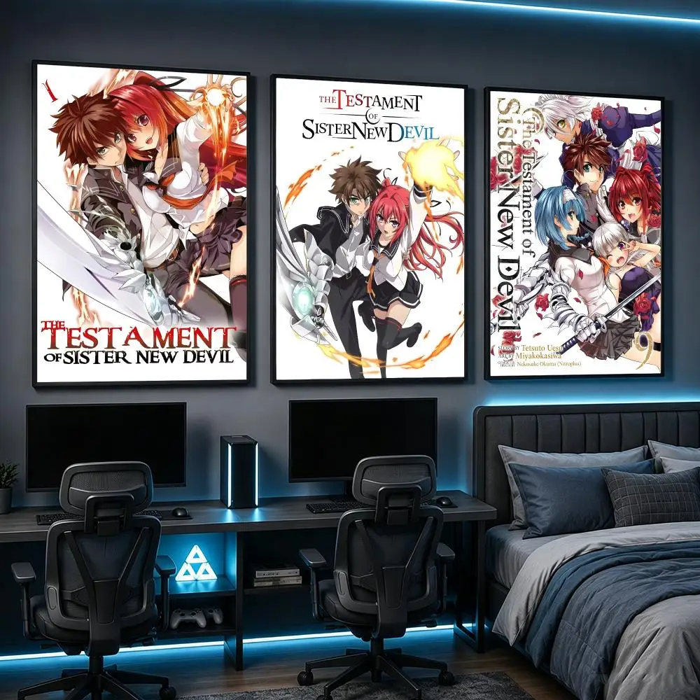 anime The Testament of Sister New Devil Poster HD Poster Aesthetic Wall Art For Game Anime Lovers Bedroom Gaming Room Decor Gift