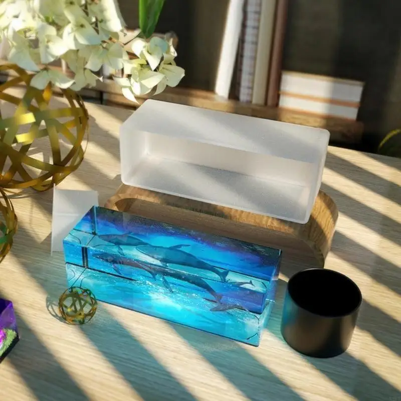 N2UE قوالب سيليكون مستطيلة قوالب سيليكون متعددة الاستخدامات لتقوم بها بنفسك قالب الحلي مثالية لصنع المجوهرات والحرف الراتنج