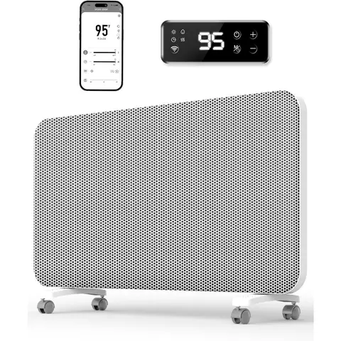Convection Panel Space Heater for Indoor Use in Large Rooms: Electric Heaters with WiFi App Control Smart Mica Infrared Heating