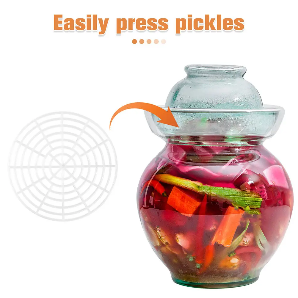 Mason Jar Fermentation Weights Glass Wide Mouth Pickling Halloween Christmas Fermenting Jar Press Fermentation Press Plate 10Pcs