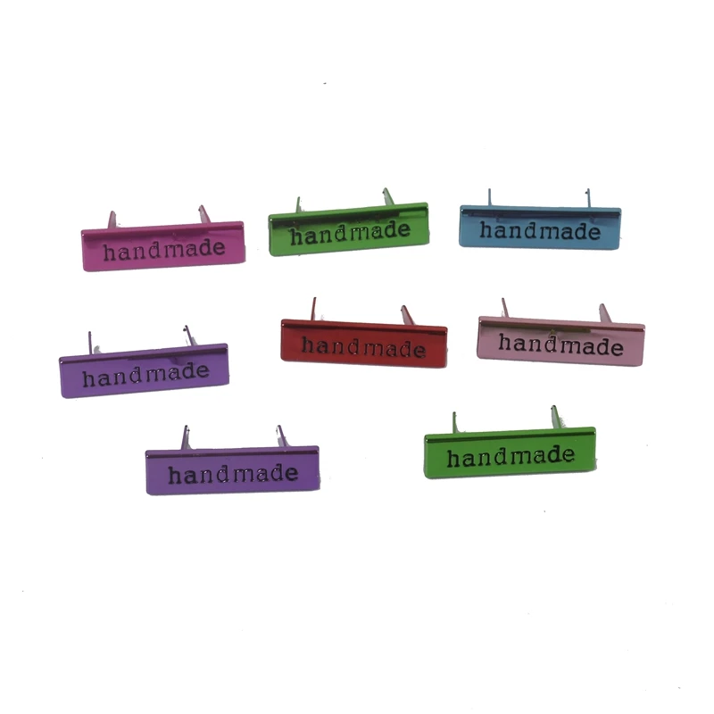 10PCS Rectangle shape Metal Label,Handbag Handmade Label For DIY