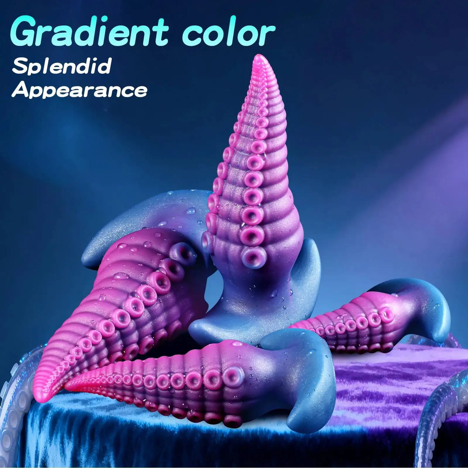 Octopus Tentacle Dildo Silicone Gradient Color for Adults Strong Stimulation Anal Vaginal Use Personal Pleasure Sex Toy - Image 6