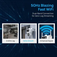 ARCCTV 2K WiFi caméra de sécurité 24/7 enregistrement automatique suivi humain couleur Vision nocturne caméra de Surveillance extérieure Audio bidirectionnel 4