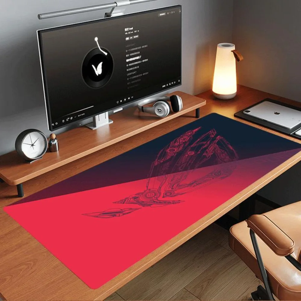 Red and Black Mech Armor Line Art Mouse Pad podkladka gamingowa alfombrilla ratón gaming alfombrilla de escritorio
